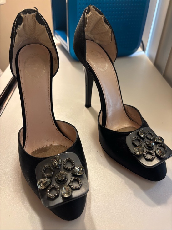 Emilio Pucci Shoes - Emilio Pucci Black Jeweled D'Orsay Stiletto Pumps
